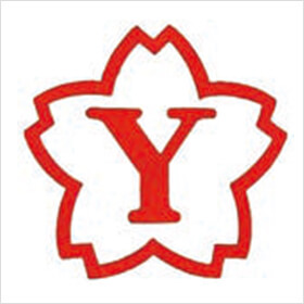桜に「Y」の社章のデザイン
